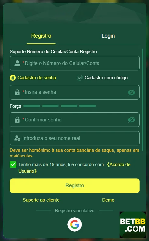 Usuário acessando o cassino no celular com facilidade